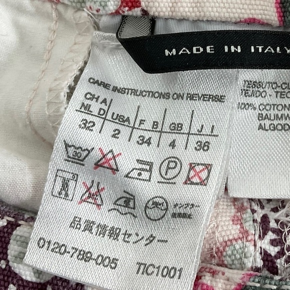 MAXMARA Weekend Floral jeans size 2 made in Italy - Picture 9 of 9